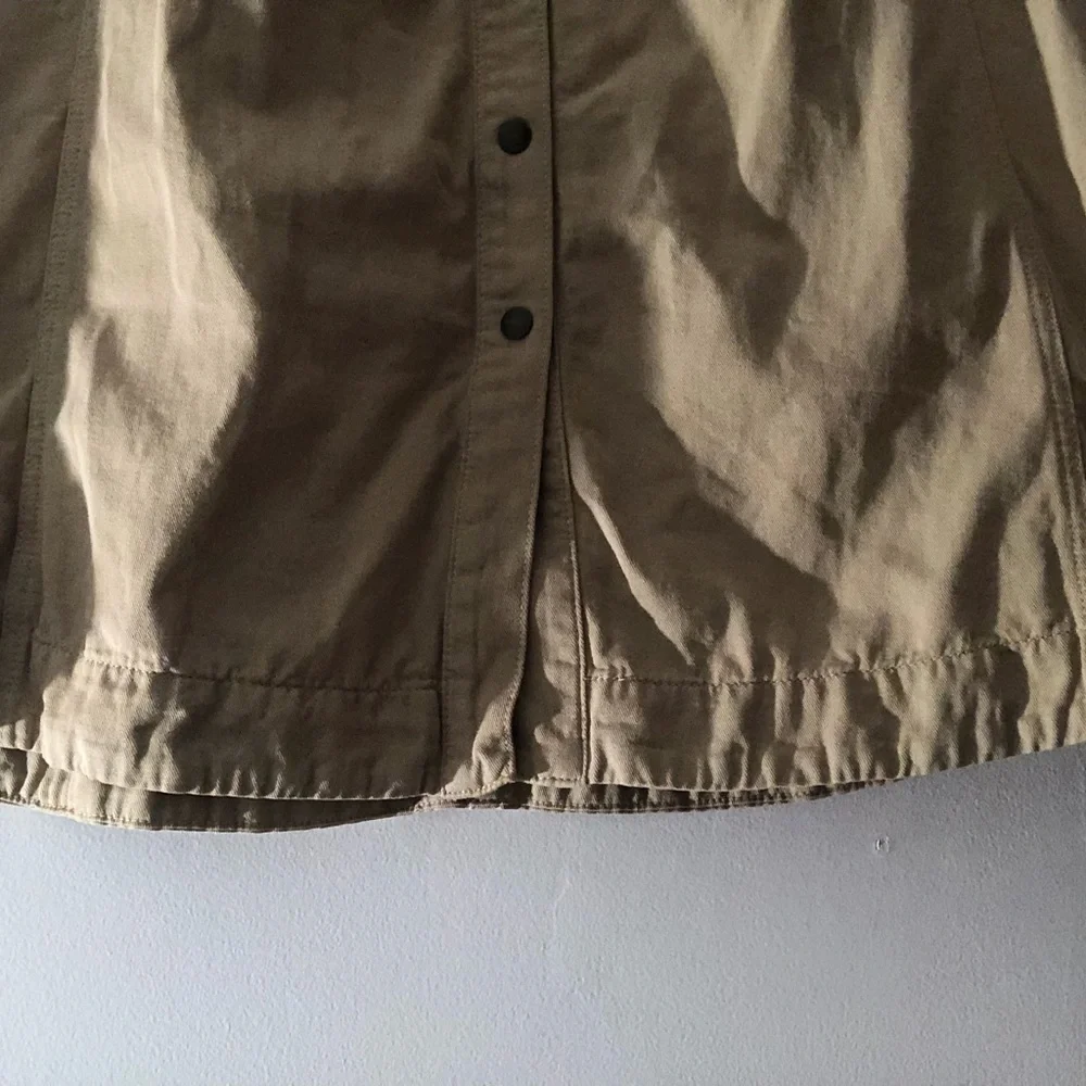 Sezane Clarina Skirt in Safari Beige Size 36 FR Cotton Button Up Midi Skirt - Picture 3 of 16